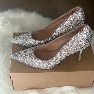 Steve Madden Classie Pointed-Toe Rhinestonestone Stiletto Pumps, Size 9M
